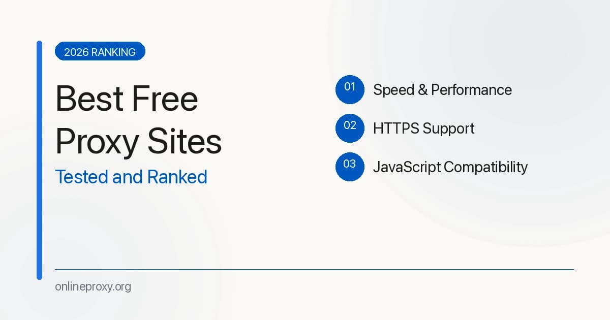 Best Free Proxy Sites in 2026: Tested and Ranked